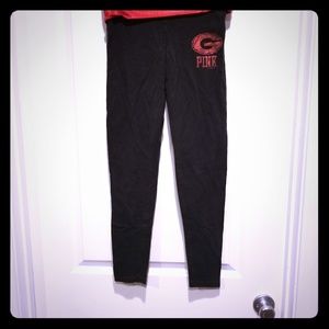 Pink Victoria Secret Georgia Bulldog leggings